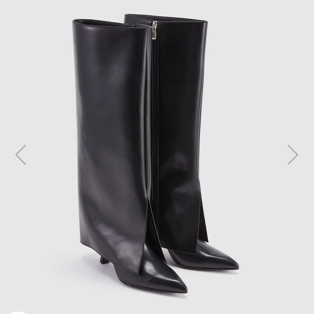 Foldover Pointy Toe Boots